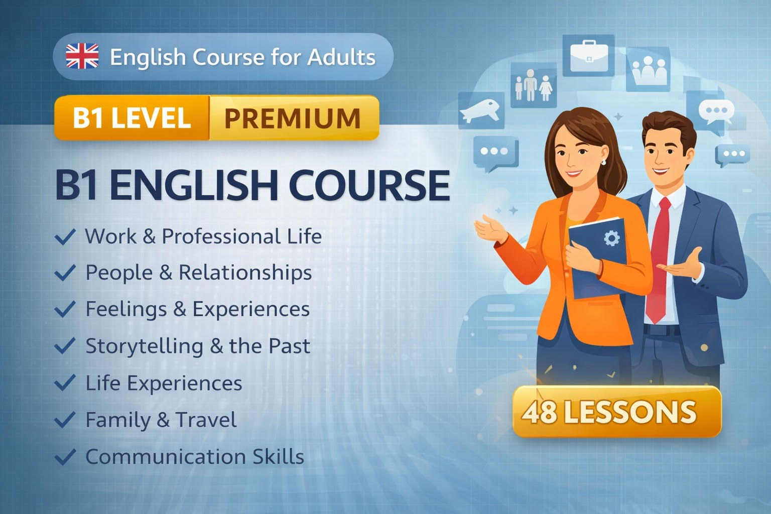 B1 English Course (48 Lessons)